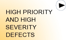 HIGH PRIORITY AND HIGH SEVERITY DEFECTS
